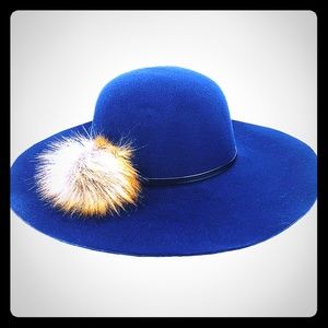 Winter Floppy Hat with Fur Ball